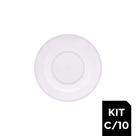 Jogo c/10 Pratos Raso de Melamina Basic Branco 25cm Lyor Jogo c/10 Pratos Raso de Melamina Basic Branco 25cm Lyor