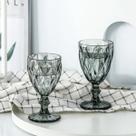 Jogo c/ 12 Taça Diamond Cinza Metalizada 340ML Clássica Chic