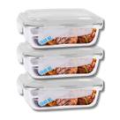 Jogo c/ 3 Potes Herméticos 1040ML Grande Airfryer Forno Assados