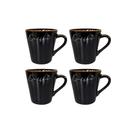 Jogo C/ 4 Xícaras De Porcelana Envelhecidas Coffee 120ml