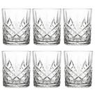 Jogo C/ 6 Copos Baixos de Vidro Dublin Clear 320ml Bar Bebidas Drinks Luxo