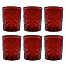 Jogo C/ 6 Copos Baixos de Vidro Dublin Rubi 320ml Drinks Bebidas