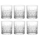 Jogo C/ 6 Copos de Vidro Clear Onix 320ml Whiskey Drink Coquetéis Água Suco Resistente Luxo