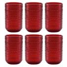 Jogo C/ 6 Copos de Vidro Pérola Rubi 460ml Luxo Bebidas Água Suco