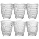 Jogo C/ 6 Copos de Vidro Pérola Transparente 300ml Luxo Bebidas Água Suco Jogo C/ 6 Copos de Vidro Pérola Transparente 300ml Luxo Bebidas Água Suco
