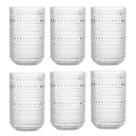 Jogo C/ 6 Copos de Vidro Pérola Transparente 460ml Luxo Bebidas Água Suco Jogo C/ 6 Copos de Vidro Pérola Transparente 460ml Luxo Bebidas Água Suco