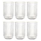 Jogo C/ 6 Copos de Vidro Versalhes Borda Dourada 460ml Luxo Bebidas Água Suco
