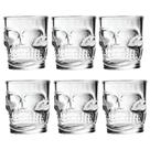 Jogo C/ 6 Copos para Shot Skull Clear 55ml Dose Tequila Vodka