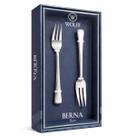 Jogo C/ 6 Garfos De Bolo Aço Inox Berna Conjunto Prata Wolff