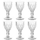 Jogo C/ 6 Taças de Licor Diamond Clear 50ml Vidro Dose Única Luxo