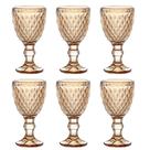 Jogo C/ 6 Taças de Licor Florença Âmbar 50ml Vidro Dose Única Luxo