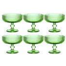 Jogo C/ 6 Taças de Sobremesa Versalhes Verde 310ml Cozinha Restaurante Mesa Posta