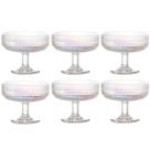 Jogo C/ 6 Taças de Vidro Sobremesa Pérola Rainbow 310ml Mesa Posta Luxo Jogo C/ 6 Taças de Vidro Sobremesa Pérola Rainbow 310ml Mesa Posta Luxo