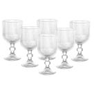 Jogo C/ 6 Taças Versalhes Borda Dourada 390ml Mesa Posta Bebidas Água Suco