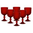 Jogo C/ 6 Taças Versalhes Rubi 390ml Mesa Posta Bebidas Água Suco