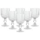 Jogo C/ 6 Taças Versalhes Transparente 390ml Mesa Posta Bebidas Água Suco