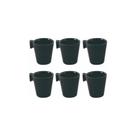 Jogo c/6 Unid Mini Caneca 80ml Black Preto Mimo Style