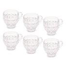Jogo c/ 6 Xícaras de Chá de Vidro Cristal Lile Lyor Cor Transparente 200ml