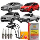 Jogo Cabo e Vela Fiat Motor 1.6 1.8 16v E-torq 2011 2012 Ngk