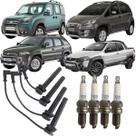 Jogo Cabos e Velas Bravo Doblo Palio Weekend Punto Strada 1.6 1.8 16v E-Torq Flex Após 2015 NGK