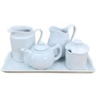 Jogo Café e Chá Mesa Posta 5 Peças - Porcelana branca (2)