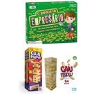 Jogo Caiu Perdeu em madeira + O Pequeno Empresario - Pais e Filhos