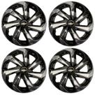 Jogo calota 13 spider preta crome celta corsa prisma classic