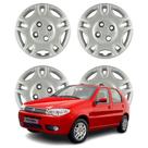 Jogo Calota Aro 13 Fiat Palio Fire 2004 Cubo Baixo Prata