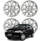 Jogo Calota Aro 13 Fiat Palio Fire 2014 Cubo Baixo Prata