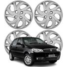 Jogo Calota Aro 13 Fiat Palio Fire 2015-2016 Cubo Baixo Prata 230CB-PTA-U