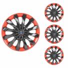Jogo Calota Aro 13 Flap Black Red Universal + Emblema Resinado Ford Jogo Calota Aro 13 Flap Black Red Universal + Emblema Resinado Ford