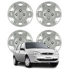 Jogo Calota Aro 13 Ford Fiesta Street 2003 Cubo Baixo Prata