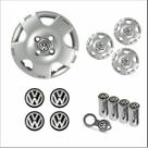 Jogo Calota Aro 13 Gol G4 2006 Volkswagen + Emblema Resinado + Tampa Ventil Antifurto
