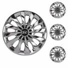 Jogo Calota Aro 13 Passat CC Chrome Universal + Emblema Resinado Hyundai Jogo Calota Aro 13 Passat CC Chrome Universal + Emblema Resinado Hyundai
