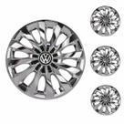 Jogo Calota Aro 13 Passat CC Chrome Universal + Emblema Resinado Volkswagen