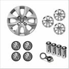 Jogo Calota Aro 14 206 207 208 2015 2016 Peugeot + Emblema Resinado + Tampa Ventil Antifurto