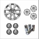 Jogo Calota Aro 14 206 207 208 2015 2016 Peugeot + Emblema Resinado + Tampa Ventil Cromada