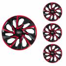 Jogo Calota Aro 14 DS4 Red Cup Universal + Emblema Resinado Toyota