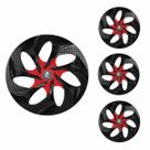 Jogo Calota Aro 14 Evolution Black Red Universal + Emblema Resinado Peugeot