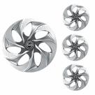 Jogo Calota Aro 14 Evolution Silver Graphite Universal + Emblema Resinado Nissan