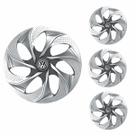 Jogo Calota Aro 14 Evolution Silver Graphite Universal + Emblema Resinado Volkswagen