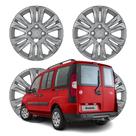 Jogo Calota Aro 14 Fiat Doblo 2015/2016 Cubo Alto Prata 209CA-PTA-U
