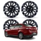 Jogo Calota Aro 14 Fiat Grand Siena 2012/2013 Cubo Baixo Preto/Prata 093CBPBPU
