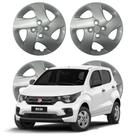Jogo Calota Aro 14 Fiat Mobi 2019/2020 Cubo Baixo Prata 298CB-PTA-U