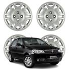 Jogo Calota Aro 14 Fiat Palio Fire/ Elx 2009 Cubo Baixo Prata 055CB-PTA-U