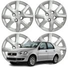 Jogo Calota Aro 14 Fiat Siena El 1.4 2014 Cubo Baixo Prata 160CB-PTA-U Jogo Calota Aro 14 Fiat Siena El 1.4 2014 Cubo Baixo Prata 160CB-PTA-U