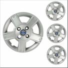 Jogo Calota Aro 14 Fiesta Hatch Sedan 2008 à 2010 Ford + Emblema Resinado