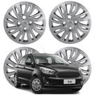 Jogo Calota Aro 14 Ford KA 2019-2020 Cubo Baixo Prata