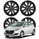 Jogo Calota Aro 14 Hyundai HB20 2016 até 2018 Cubo Baixo Preto