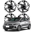 Jogo Calota Aro 14 Hyundai HB20/ HB20S 2024 Cubo Baixo Preto/ Prata 201CB-PBP-U